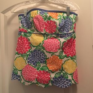 Lily Pulitzer strapless flower top size 2